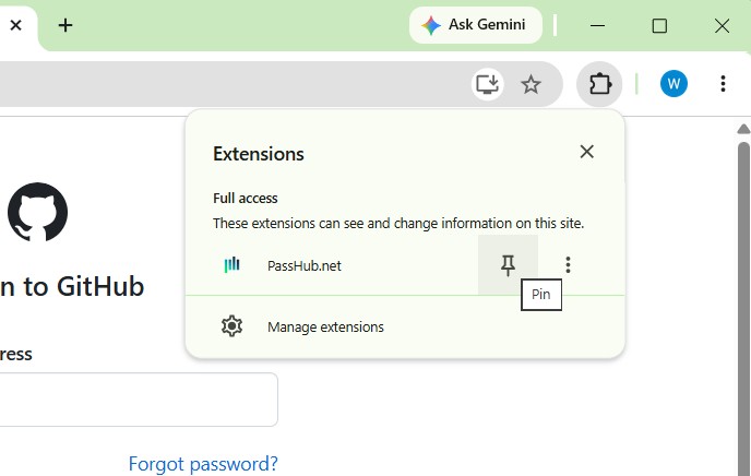 Pin Chrome Extension