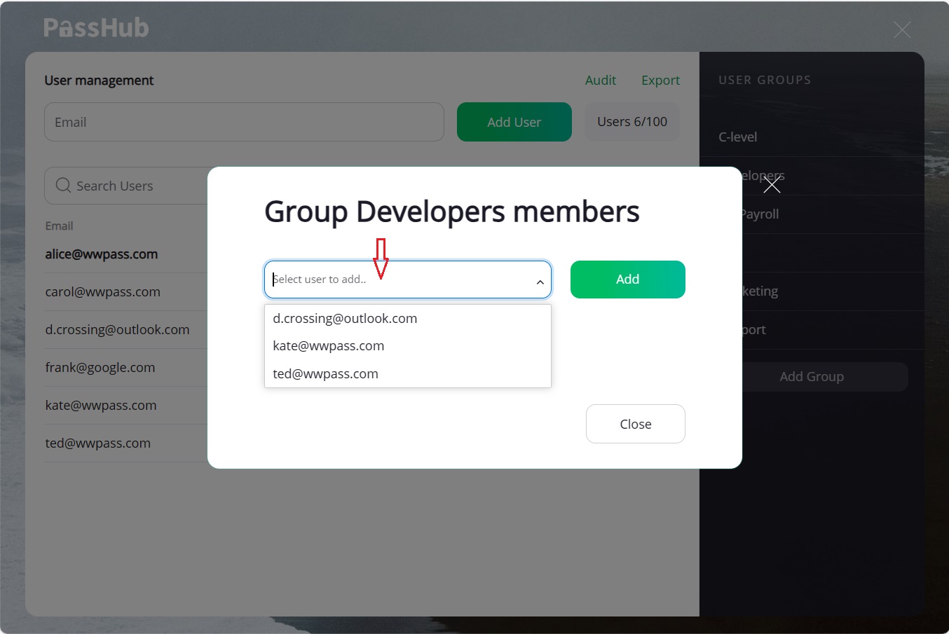 Add User Group Members